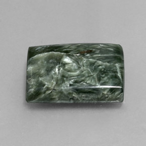 Séraphinite Vert naturelle Baquette, 8.50 ct, Opaque