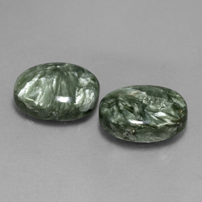 Achetez naturel ct vert séraphinite gems, coupe ovale, en provenance russie chez gemselect. en stock, livraison internationale!