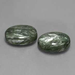 Achetez naturel 11,70ct vert séraphinite gems, coupe ovale, en provenance russie chez gemselect. en stock, livraison internationale!
