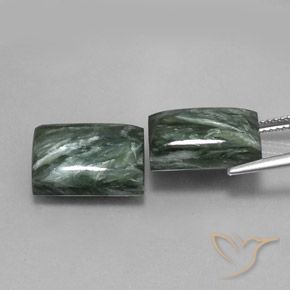 Shop natural 15.52ct Vert moyen Séraphinite gems, Baquette, from Russie at GemSelect. In stock, global shipping!