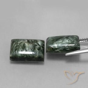 Shop natural 15.80ct Vert Séraphinite gems, Baquette, from Russie at GemSelect. In stock, global shipping!
