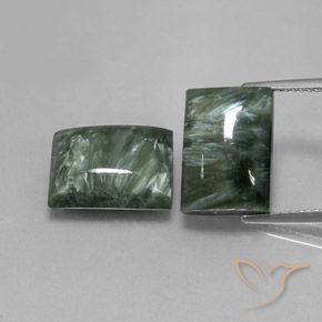 Achetez naturel 16.64ct Multicolore Séraphinite gems, Baquette, En provenance Russie chez GemSelect. En stock, livraison internationale!