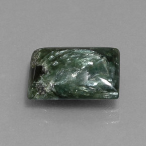 Séraphinite vert naturelle baguette, 3,31 ct, opaque