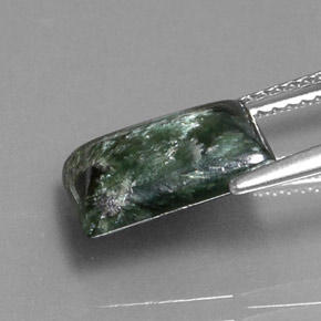 Séraphinite vert naturelle baguette, 3,31 ct, opaque