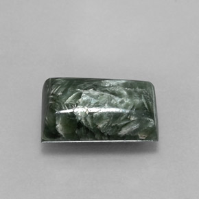 Séraphinite Vert naturelle Baquette, 5.26 ct, Opaque