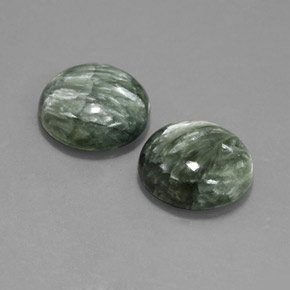 Achetez naturel ct vert séraphinite gems, coupe roude, en provenance russie chez gemselect. en stock, livraison internationale!