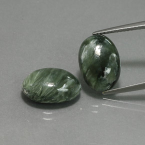 Achetez naturel ct vert séraphinite gems, coupe ovale, en provenance russie chez gemselect. en stock, livraison internationale!