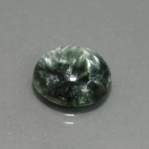 Séraphinite vert naturelle coupe roude, 6,47 ct, opaque