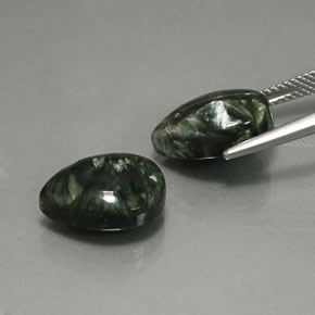 Achetez naturel 11,57ct vert séraphinite gems, en forme de poire, en provenance russie chez gemselect. en stock, livraison internationale!