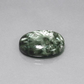Séraphinite Vert naturelle Coupe ovale, 9.66 ct, Opaque