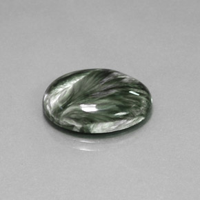 Séraphinite Vert naturelle Coupe ovale, 9.42 ct, Opaque