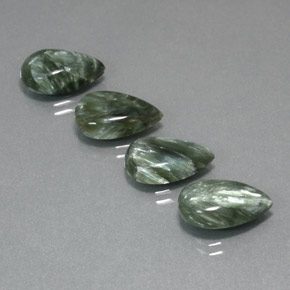 Achetez naturel ct Vert Séraphinite gems, En forme de poire, En provenance Russie chez GemSelect. En stock, livraison internationale!