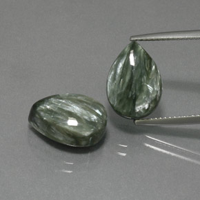 Achetez naturel ct vert séraphinite gems, en forme de poire, en provenance russie chez gemselect. en stock, livraison internationale!