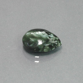Séraphinite Vert naturelle En forme de poire, 2.82 ct, Opaque