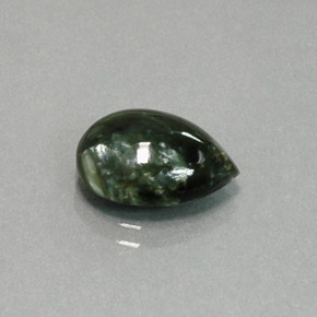 Séraphinite Vert naturelle En forme de poire, 4.00 ct, Opaque