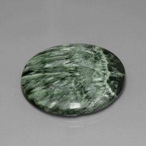 Séraphinite vert naturelle coupe roude, 36,08 ct, opaque