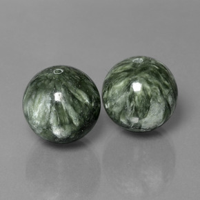 Achetez naturel 38.74ct Vert multicolore Séraphinite gems, Sphère / Boule, En provenance Russie chez GemSelect. En stock, livraison internationale!