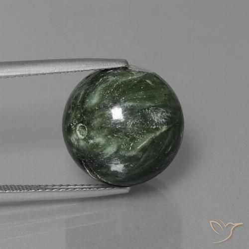 Séraphinite vert naturelle sphère / boule, 19,74 ct, opaque