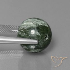 Séraphinite vert naturelle sphère / boule, 19,74 ct, opaque