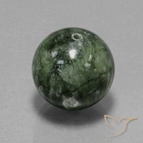 Séraphinite Vert terreux naturelle Sphère / Boule, 19.22 ct, Opaque