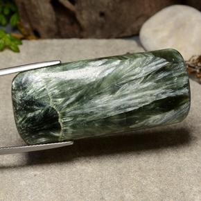 Séraphinite vert naturelle coupe coussin, 41,10 ct, opaque