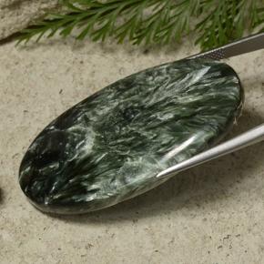Séraphinite Vert naturelle Coupe ovale, 50.74 ct, Opaque