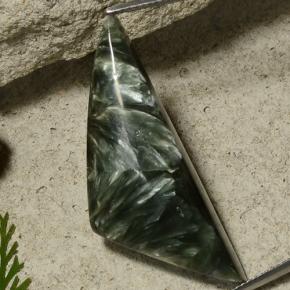 Séraphinite Vert multicolore naturelle Forme fantaisie, 27.86 ct, Opaque