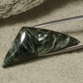 Séraphinite Vert multicolore naturelle Forme fantaisie, 27.86 ct, Opaque