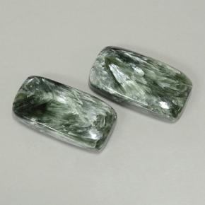 Achetez naturel 18,16ct vert séraphinite gems, coupe coussin, en provenance russie chez gemselect. en stock, livraison internationale!