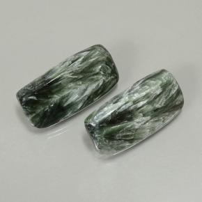 Achetez naturel 18,16ct vert séraphinite gems, coupe coussin, en provenance russie chez gemselect. en stock, livraison internationale!