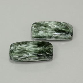 Achetez naturel 18,16ct vert séraphinite gems, coupe coussin, en provenance russie chez gemselect. en stock, livraison internationale!