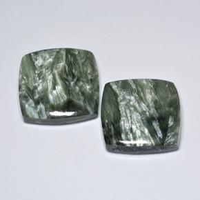 Achetez naturel 23,85ct vert séraphinite gems, coupe coussin, en provenance russie chez gemselect. en stock, livraison internationale!