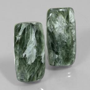 Achetez naturel 18,35ct vert séraphinite gems, coupe coussin, en provenance russie chez gemselect. en stock, livraison internationale!