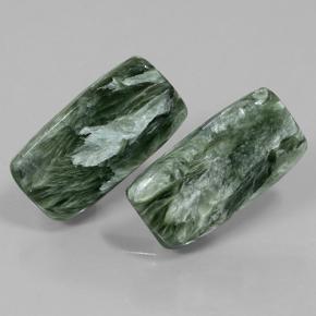 Achetez naturel 18,35ct vert séraphinite gems, coupe coussin, en provenance russie chez gemselect. en stock, livraison internationale!