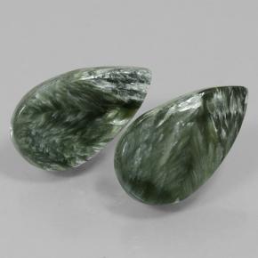 Achetez naturel 11.98ct Vert Séraphinite gems, En forme de poire, En provenance Russie chez GemSelect. En stock, livraison internationale!