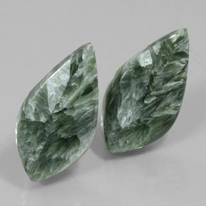 Achetez naturel 19,06ct vert séraphinite gems, forme fantaisie, en provenance russie chez gemselect. en stock, livraison internationale!