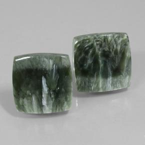 Achetez naturel 23.29ct Vert moyen Séraphinite gems, Carré, En provenance Russie chez GemSelect. En stock, livraison internationale!