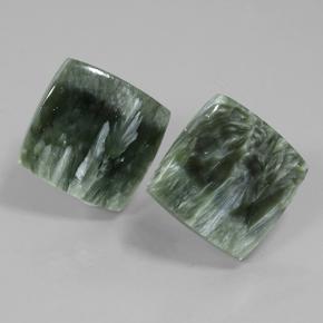 Achetez naturel 23.29ct Vert moyen Séraphinite gems, Carré, En provenance Russie chez GemSelect. En stock, livraison internationale!