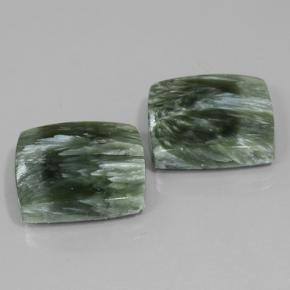 Achetez naturel 23.29ct Vert moyen Séraphinite gems, Carré, En provenance Russie chez GemSelect. En stock, livraison internationale!