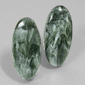 Achetez naturel 20.79ct Vert Séraphinite gems, Coupe ovale, En provenance Russie chez GemSelect. En stock, livraison internationale!