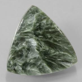 Séraphinite Vert naturelle Trillion, 10.32 ct, Opaque