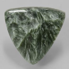 Séraphinite Vert naturelle Trillion, 10.32 ct, Opaque