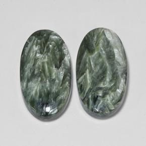 Achetez naturel 16,84ct vert séraphinite gems, coupe ovale, en provenance russie chez gemselect. en stock, livraison internationale!