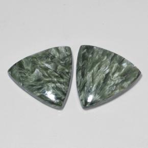 Achetez naturel 16,80ct vert séraphinite gems, trillion, en provenance russie chez gemselect. en stock, livraison internationale!
