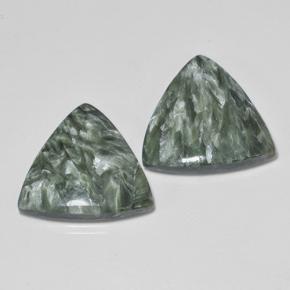 Achetez naturel 16,80ct vert séraphinite gems, trillion, en provenance russie chez gemselect. en stock, livraison internationale!