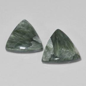 Achetez naturel 6,06ct vert séraphinite gems, trillion, en provenance russie chez gemselect. en stock, livraison internationale!