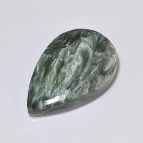 Séraphinite Vert naturelle En forme de poire, 8.73 ct, Opaque