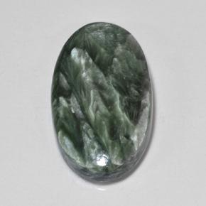 Séraphinite Vert naturelle Coupe ovale, 10.02 ct, Opaque
