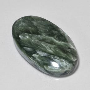 Séraphinite Vert naturelle Coupe ovale, 10.02 ct, Opaque