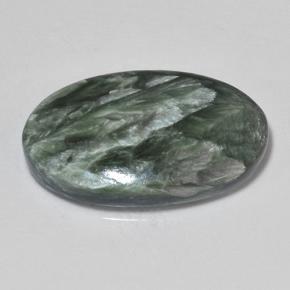 Séraphinite Vert naturelle Coupe ovale, 10.02 ct, Opaque
